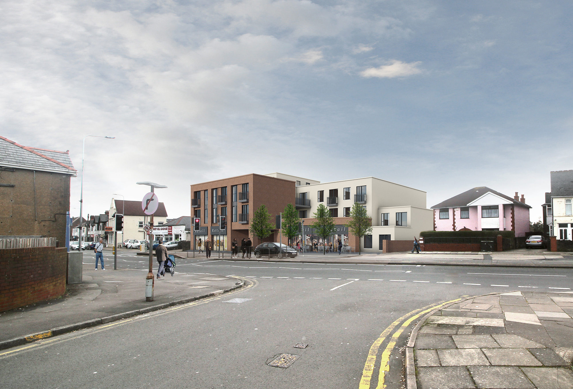 Photographic render of how proposed apartments would look in-situ